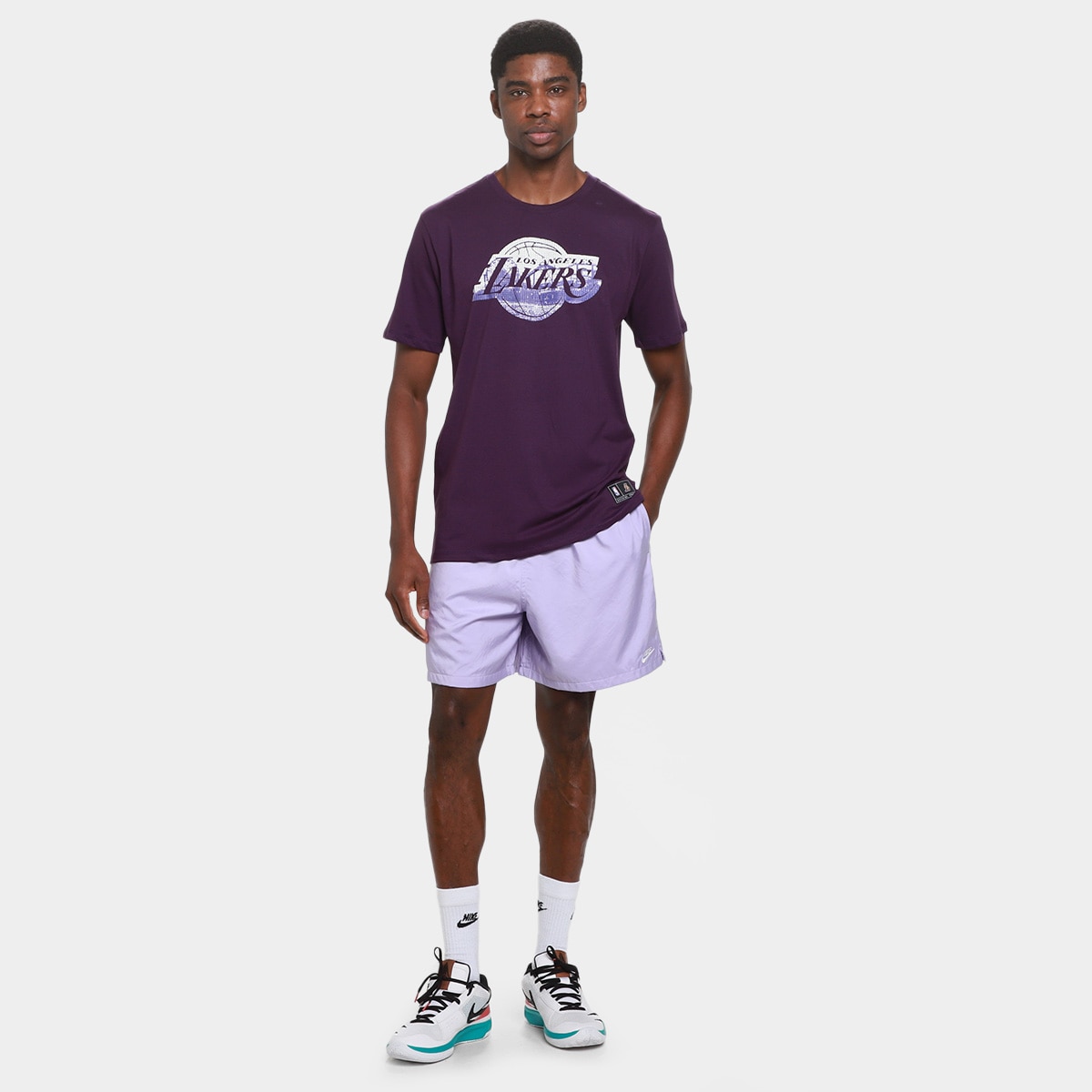 Camiseta NBA Los Angeles Lakers Mitchell & Ness Masculina - 4