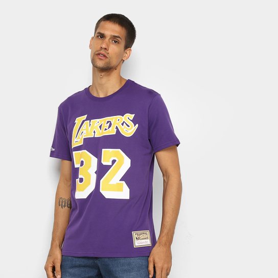 Camiseta NBA Los Angeles Lakers nº 32 Magic Johnson Mitchell & Ness Masculina - Roxo é ruim? Camiseta NBA Los Angeles Lakers nº 32 Magic Johnson Mitchell & Ness Masculina - Roxo é boa?