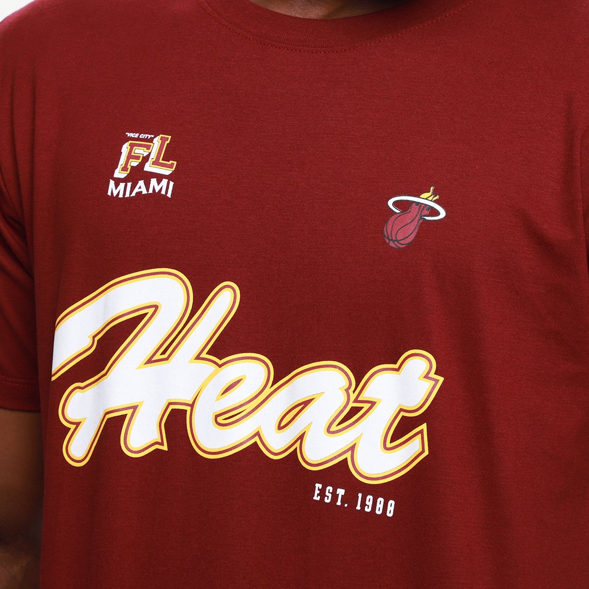 Camiseta NBA Miami Heat Mitchell & Ness Masculina - 2
