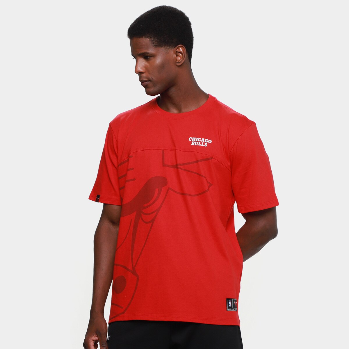 Camiseta NBA Mitchell & Ness Fullface Masculina - Shopping Azul
