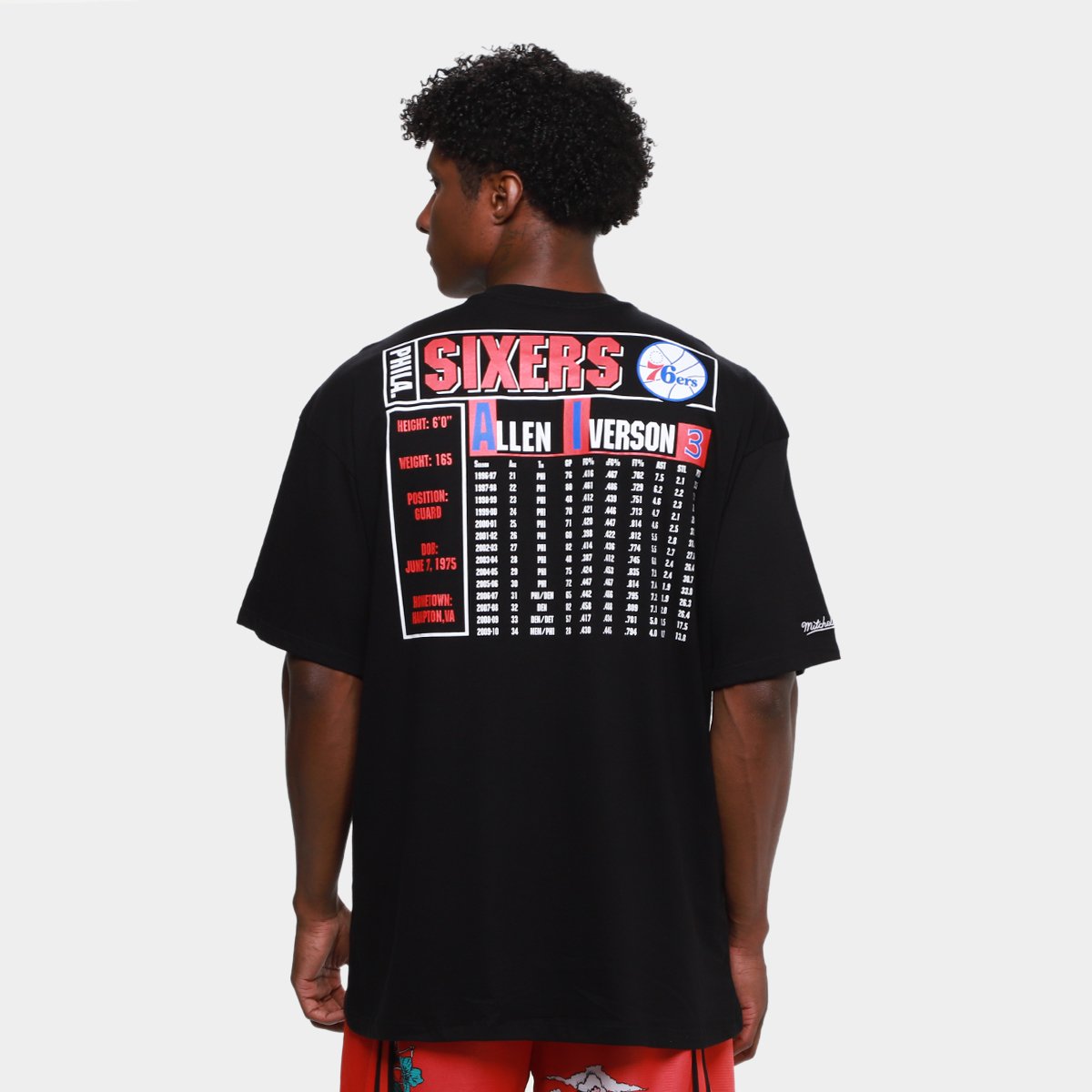 Camiseta NBA Mitchell & Ness Trad Cards Masculina - 1