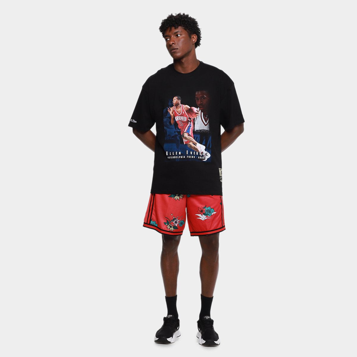 Camiseta NBA Mitchell & Ness Trad Cards Masculina - 5