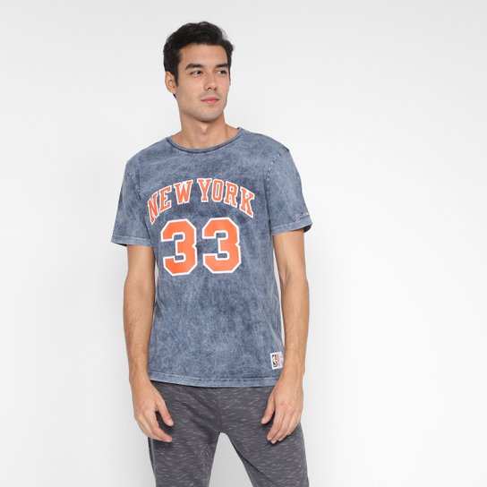 Camiseta NBA New York Knicks Mitchell & Ness Masculina - Azul é ruim? Camiseta NBA New York Knicks Mitchell & Ness Masculina - Azul é boa?