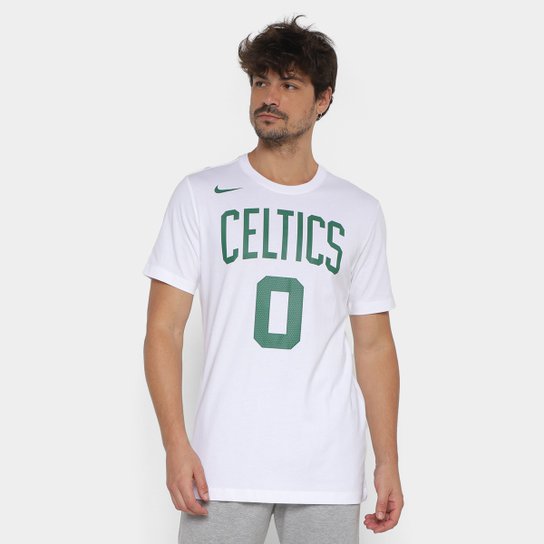 Camiseta NBA Nike Boston Celtics Masculina - Branco+Verde Menor preço em Camiseta NBA Nike Boston Celtics Masculina - Branco+Verde
