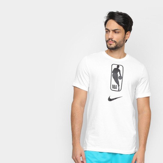Camiseta NBA Nike Dry Masculina - Branco Menor preço em Camiseta NBA Nike Dry Masculina - Branco
