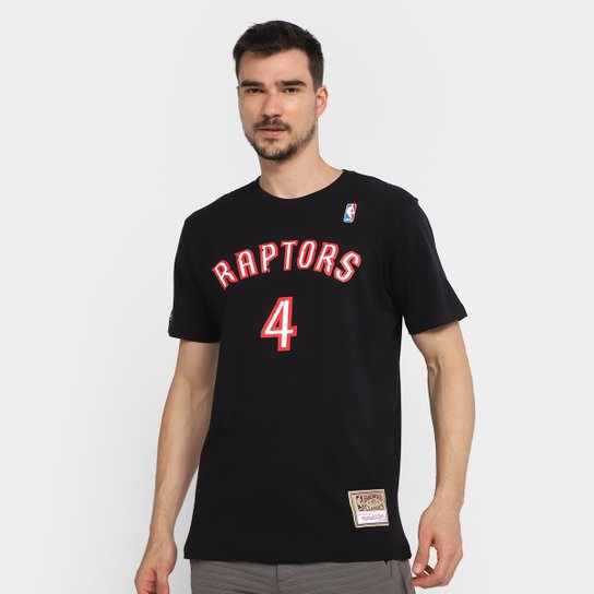 Camiseta NBA Toronto Raptors Mitchell & Ness Bosh 4 Masculina - Preto Menor preço em Camiseta NBA Toronto Raptors Mitchell & Ness Bosh 4 Masculina - Preto