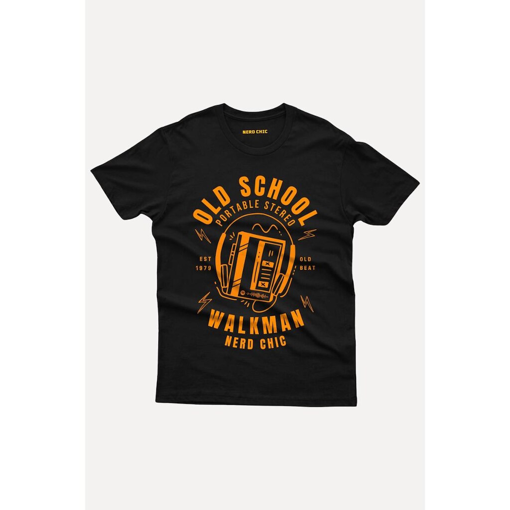 Camiseta Nerd Chic Anos 80 e 90 Geek Old School Stereo Walkman Geek
