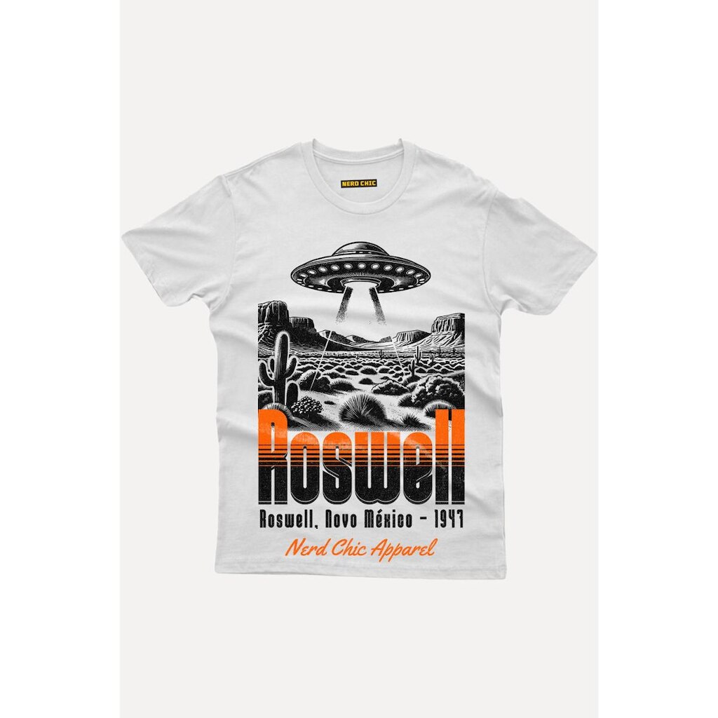 Camiseta Nerd Chic Caso Roswell - Novo México: Discos voadores e Aliens