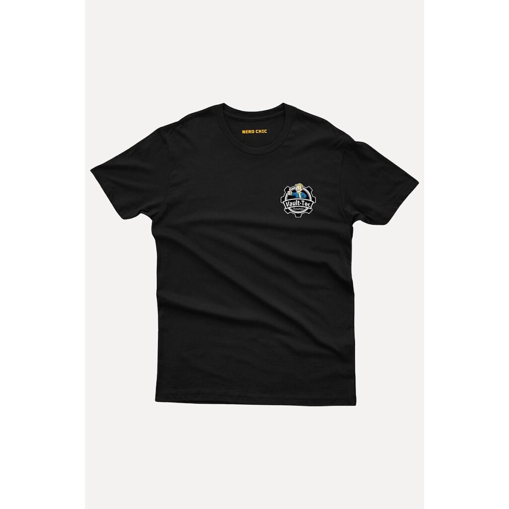 Camiseta Nerd Chic Geek Vault-Tec Industries Pocket by