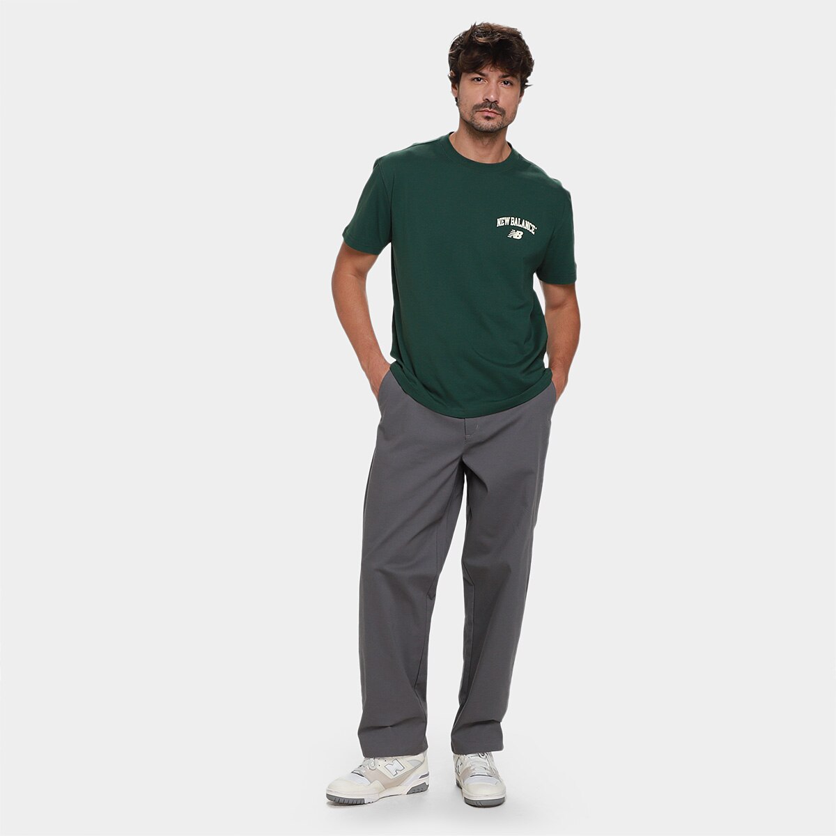 Camiseta New Balance Left Chest Logo Masculina - 4