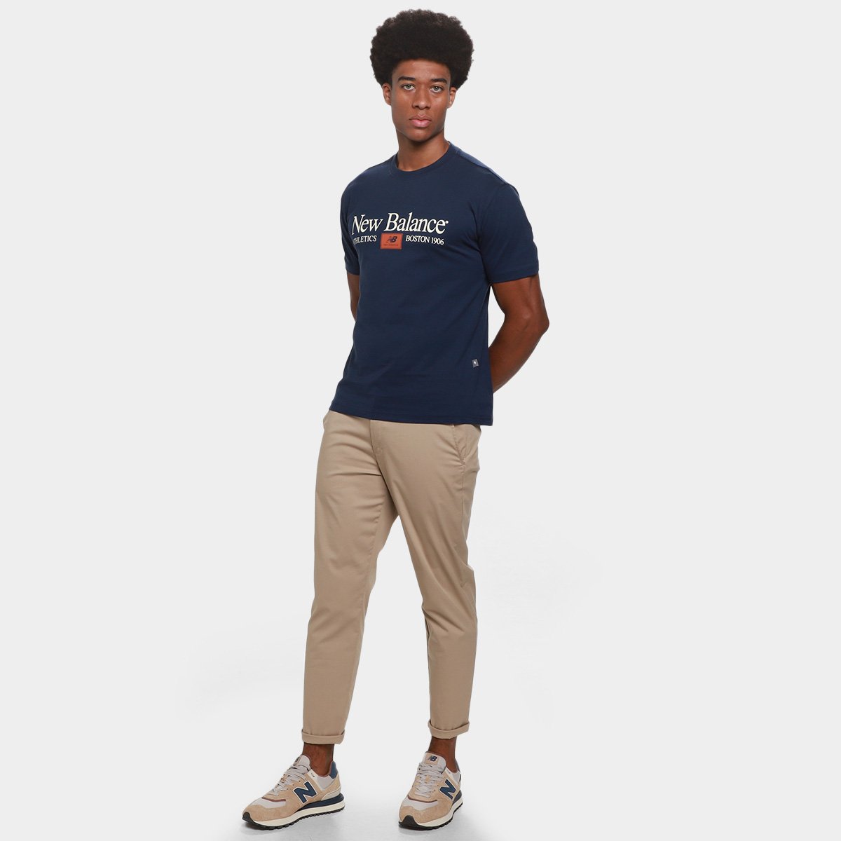 Camiseta New Balance Linear Athletics Masculina - 4