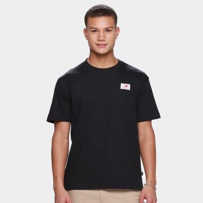 Camiseta New Balance Woven Label Masculina - Masculino