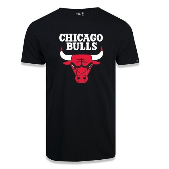 Camiseta New Era Chicago Bulls Basic Logo NBA - Preto Menor preço em Camiseta New Era Chicago Bulls Basic Logo NBA - Preto