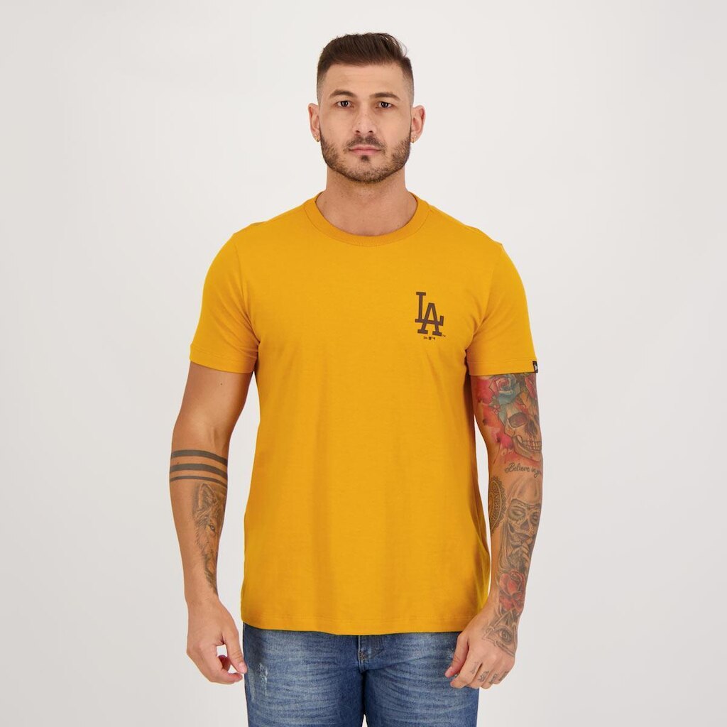 Camiseta New Era MLB Los Angeles Dodgers Classic Laranja