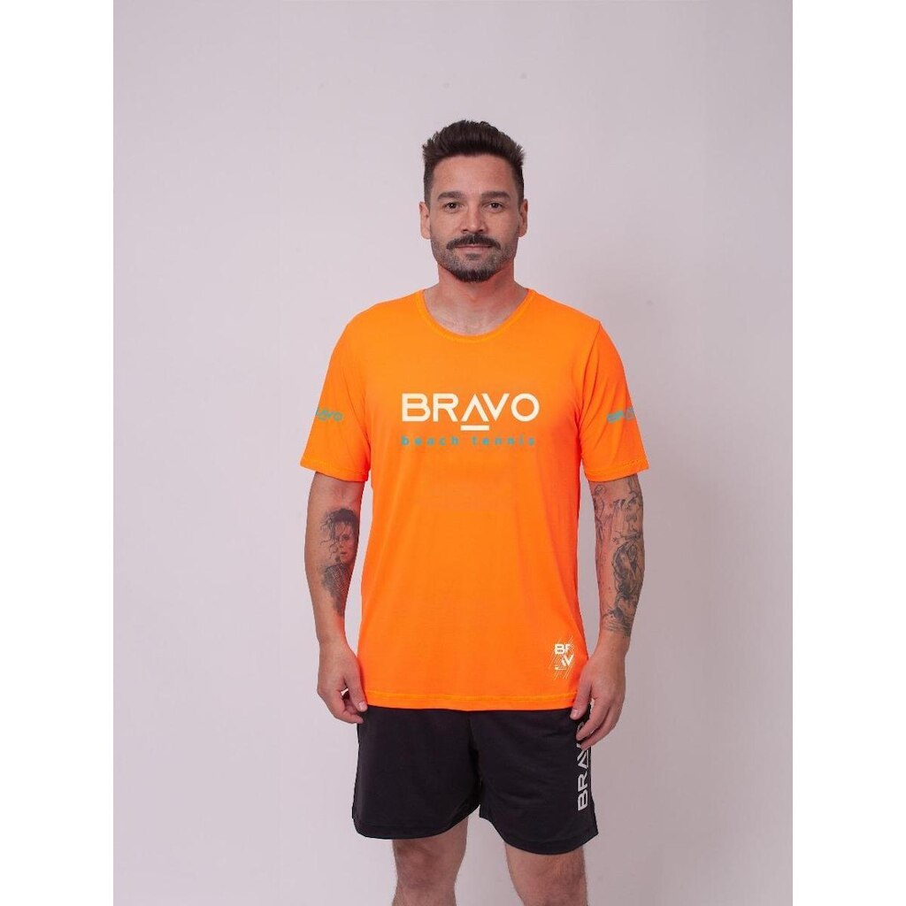 Camiseta New Game Manga Curta Laranja