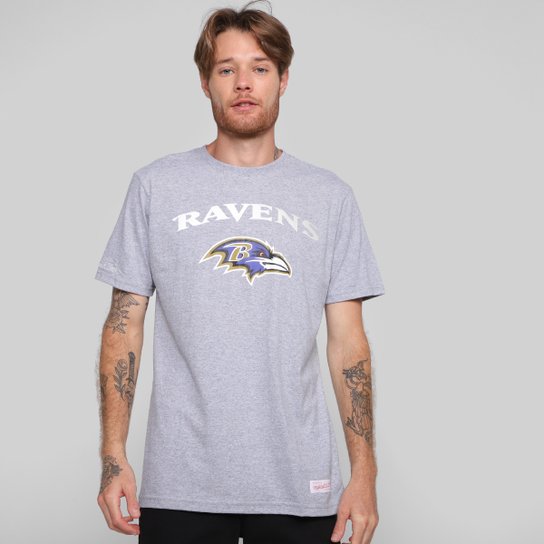 Camiseta NFL Baltimore Ravens Mitchell & Ness Masculina - Mescla Menor preço em Camiseta NFL Baltimore Ravens Mitchell & Ness Masculina - Mescla