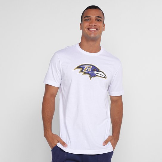Camiseta NFL Baltimore Ravens New Era Basic Masculina - Branco Menor preço em Camiseta NFL Baltimore Ravens New Era Basic Masculina - Branco