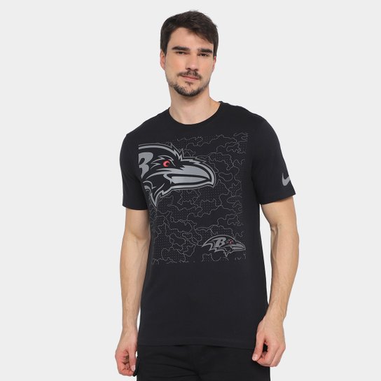 Camiseta NFL Baltimore Ravens Nike Reflective Essential Masculina - Preto Menor preço em Camiseta NFL Baltimore Ravens Nike Reflective Essential Masculina - Preto