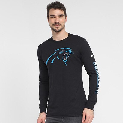 Camiseta NFL Caroline Panthers Nike Manga Longa Masculina - Masculino