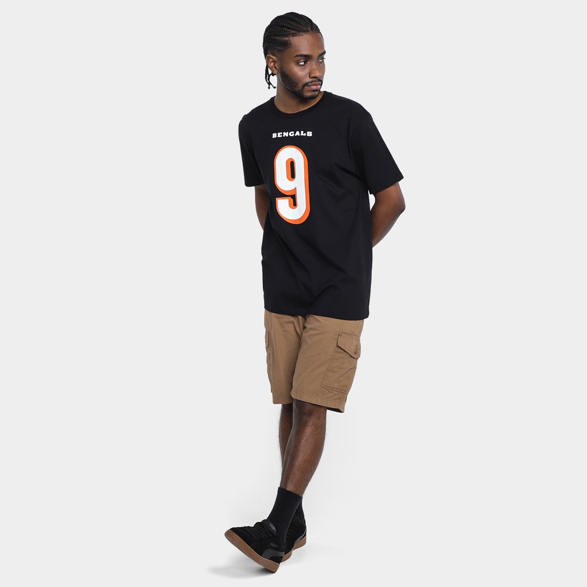 Camiseta NFL Cincinnati Bengals Burr 9 Masculina - 3