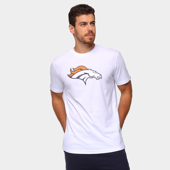 Camiseta NFL Denver Broncos New Era Basic Masculina - Branco Menor preço em Camiseta NFL Denver Broncos New Era Basic Masculina - Branco