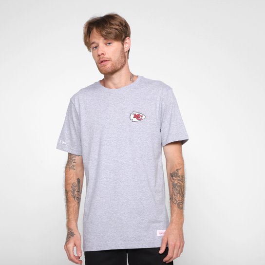 Camiseta NFL Kansas City Chiefs Mitchell & Ness Masculina - Mescla Menor preço em Camiseta NFL Kansas City Chiefs Mitchell & Ness Masculina - Mescla
