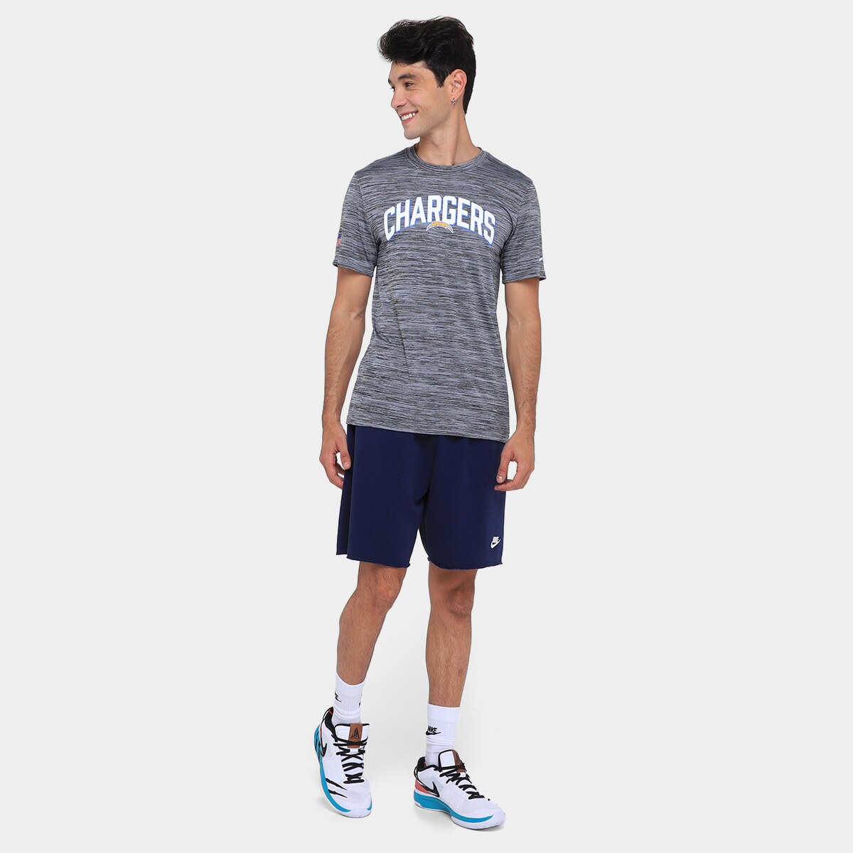 Camiseta NFL Los Angeles Chargers Drop 2 Nike Dri-Fit Team Velocity Masculina - 4