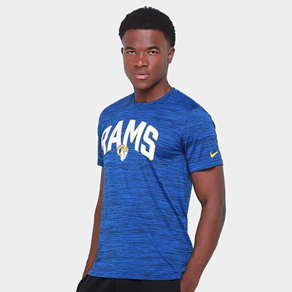 Camiseta NFL Los Angeles Rams Nike Drop 2 Dri-Fit Team Velocity Masculina - Masculino