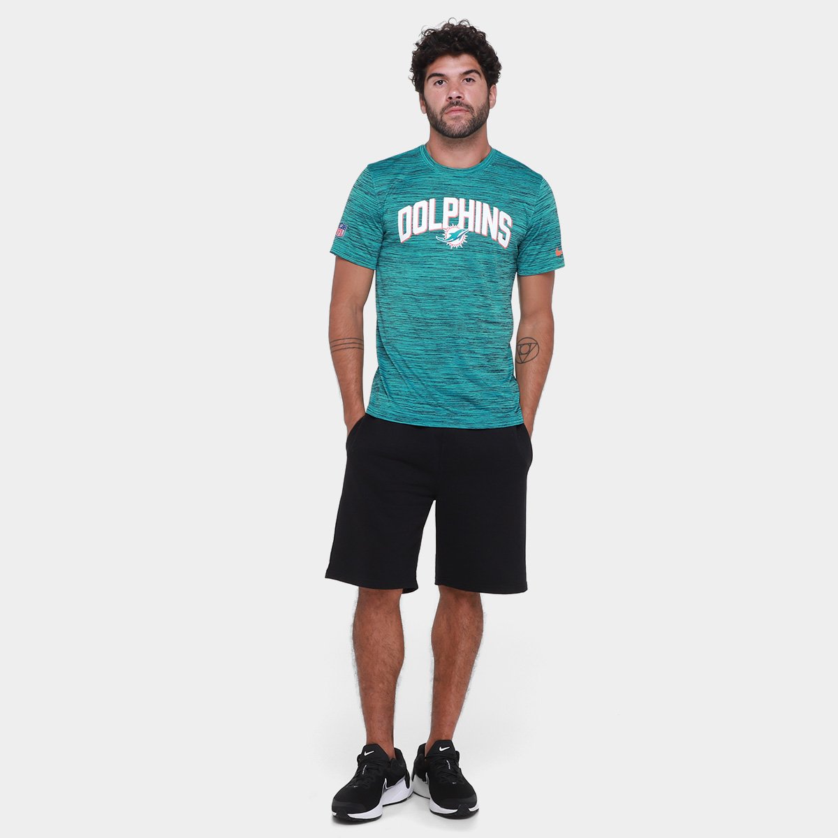 Camiseta NFL Miami Dolphins Nike Drop 2 Dri-Fit Team Velocity Masculina - 3