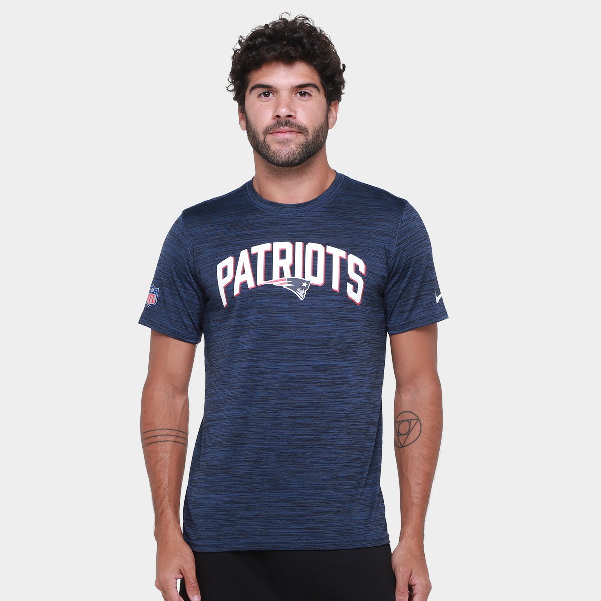 Camiseta NFL New England Patriots Nike Drop 2 Dri-fit Team Velocity Masculina Menor preço em Camiseta NFL New England Patriots Nike Drop 2 Dri-fit Team Velocity Masculina