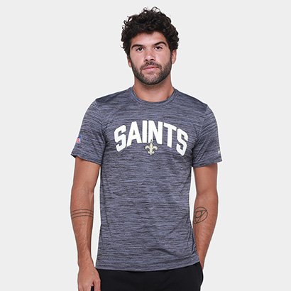 Camiseta NFL New Orleans Saints Nike Drop 2 Dri-fit Team Velocity Masculina - Masculino