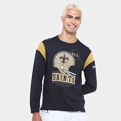 Camiseta NFL New Orleans Saints Nike Manga Longa Masculina - Masculino