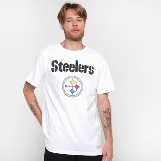 Camiseta NFL Pittsburgh Seellers Mitchell & Ness Masculina - Branco Menor preço em Camiseta NFL Pittsburgh Seellers Mitchell & Ness Masculina - Branco