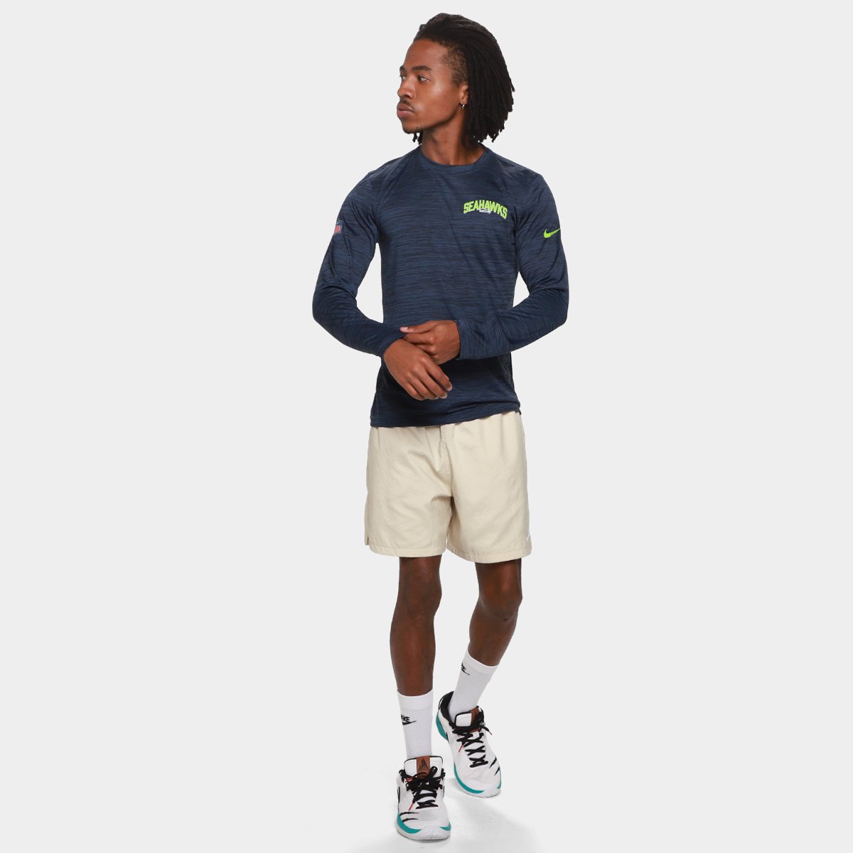 Camiseta NFL Seattle Seahawks Nike Manga Longa Masculina - 4