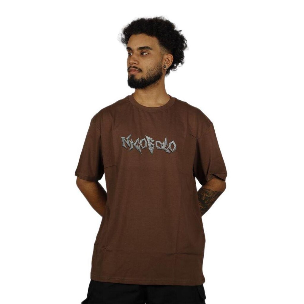 Camiseta Nicoboco Caribe Marrom (Marrom)