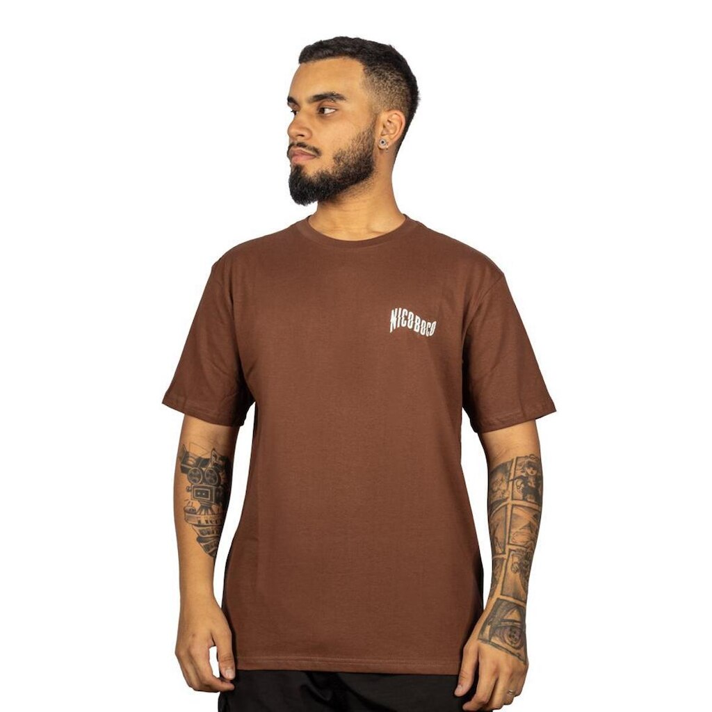 Camiseta Nicoboco Gransmaster Marrom (Marrom)