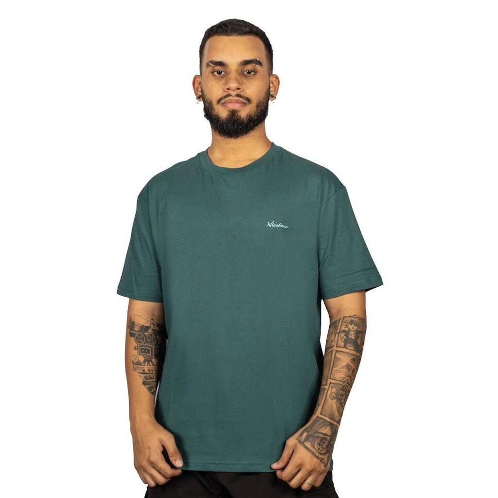 Camiseta Nicoboco Splash Verde Escuro (Verde)