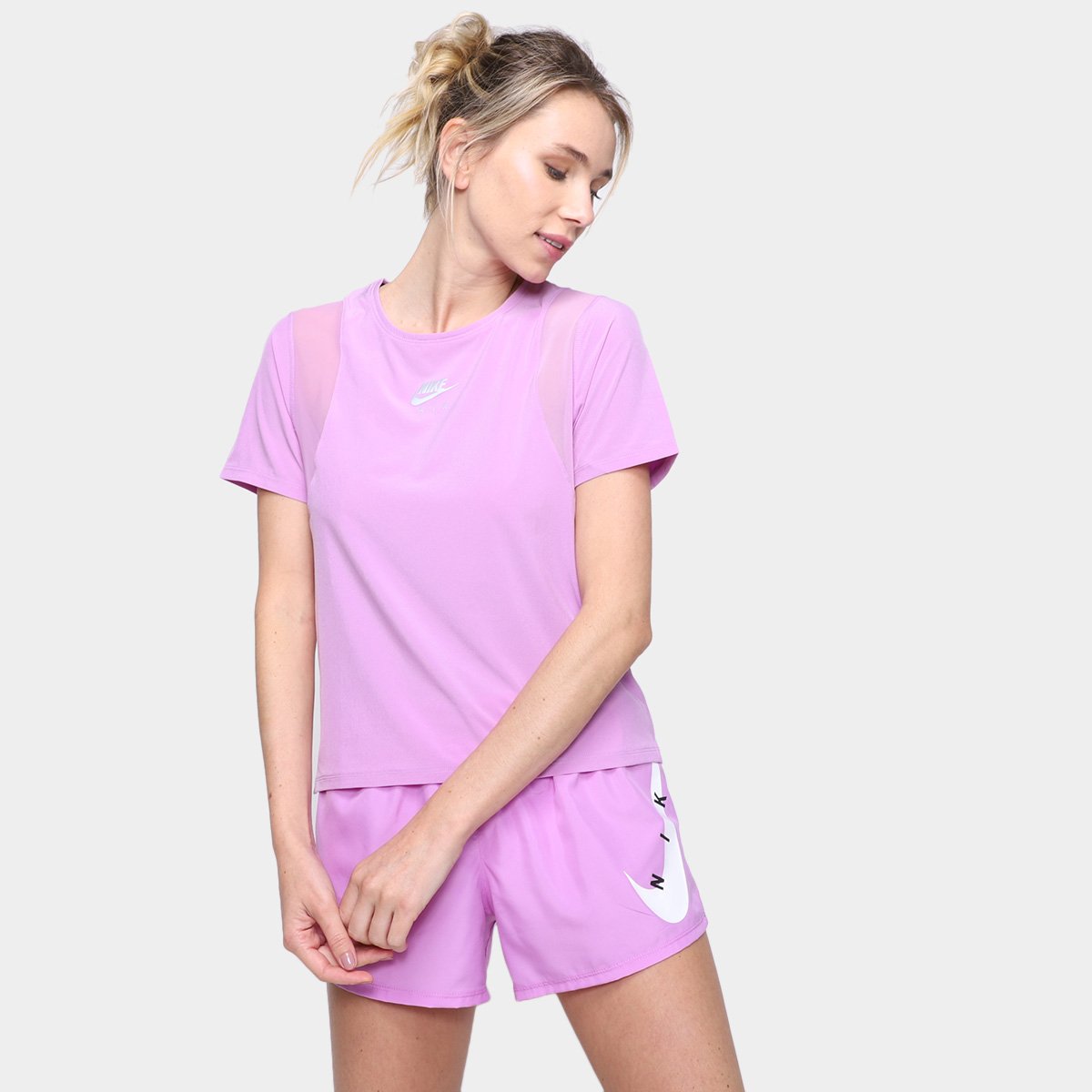 camiseta nike feminina roxa