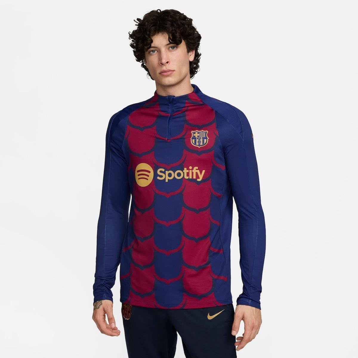 Camiseta Nike Barcelona Strike Masculina Menor preço em Camiseta Nike Barcelona Strike Masculina