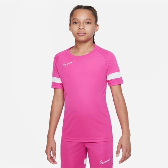 Camiseta Nike Dri-FIT Academy Infantil - Rosa Menor preço em Camiseta Nike Dri-FIT Academy Infantil - Rosa