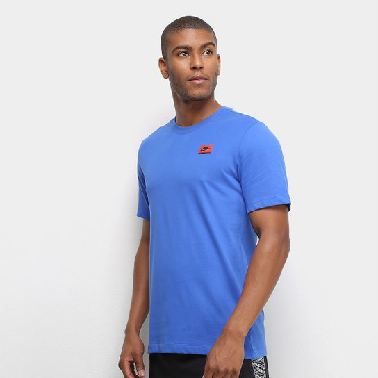 Camiseta Nike Dri-Fit Dangerous Masculina - Azul Royal Menor preço em Camiseta Nike Dri-Fit Dangerous Masculina - Azul Royal