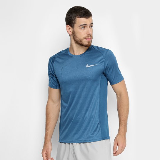 Camiseta Nike Dri-Fit Miler Masculina - Azul Petróleo