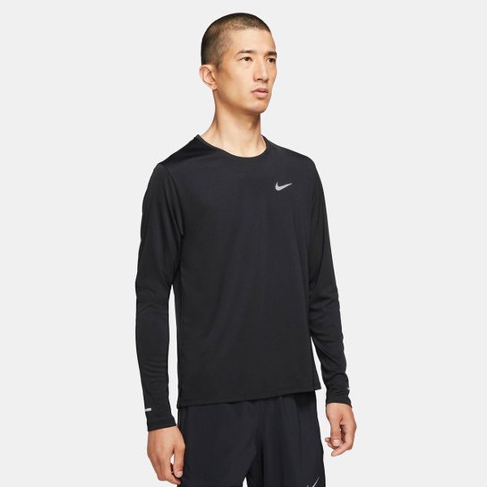 Camiseta Nike Dri-fit UV Miler To Manga Longa Masculina - Preto+Prata é ruim? Camiseta Nike Dri-fit UV Miler To Manga Longa Masculina - Preto+Prata é boa?