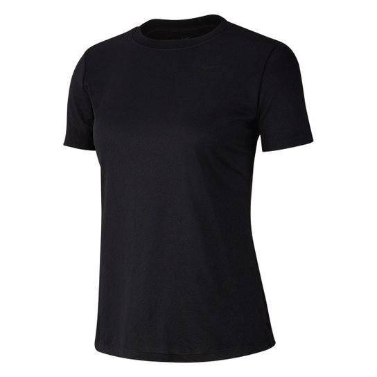 Camiseta Nike Dry Leg Tee Crew Feminina - Preto+Branco