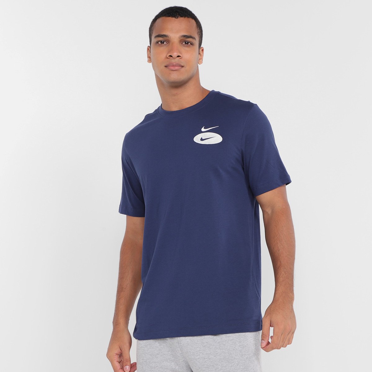camiseta nike masculina azul