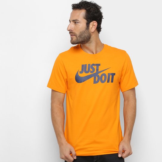 Camiseta Nike Estampa Just Do It Swoosh Masculina Laranja Netshoes
