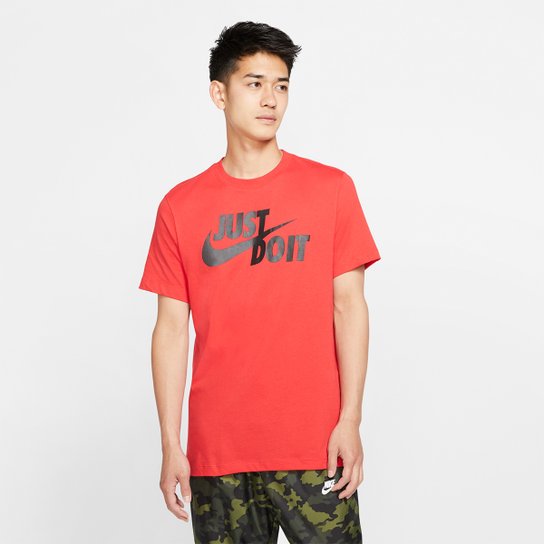 Camiseta Nike Estampa Just Do It Swoosh Masculina - Vermelho+Preto é ruim? Camiseta Nike Estampa Just Do It Swoosh Masculina - Vermelho+Preto é boa?