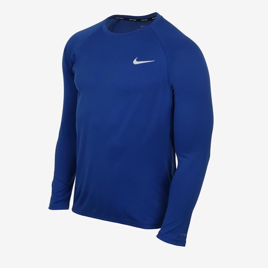 Camiseta Nike Hydroguard Essential UV Masculina - Azul Menor preço em Camiseta Nike Hydroguard Essential UV Masculina - Azul
