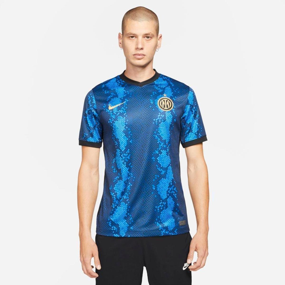 Camiseta Nike Inter de Milão I 2021/22 Torcedor Masculina - Azul
