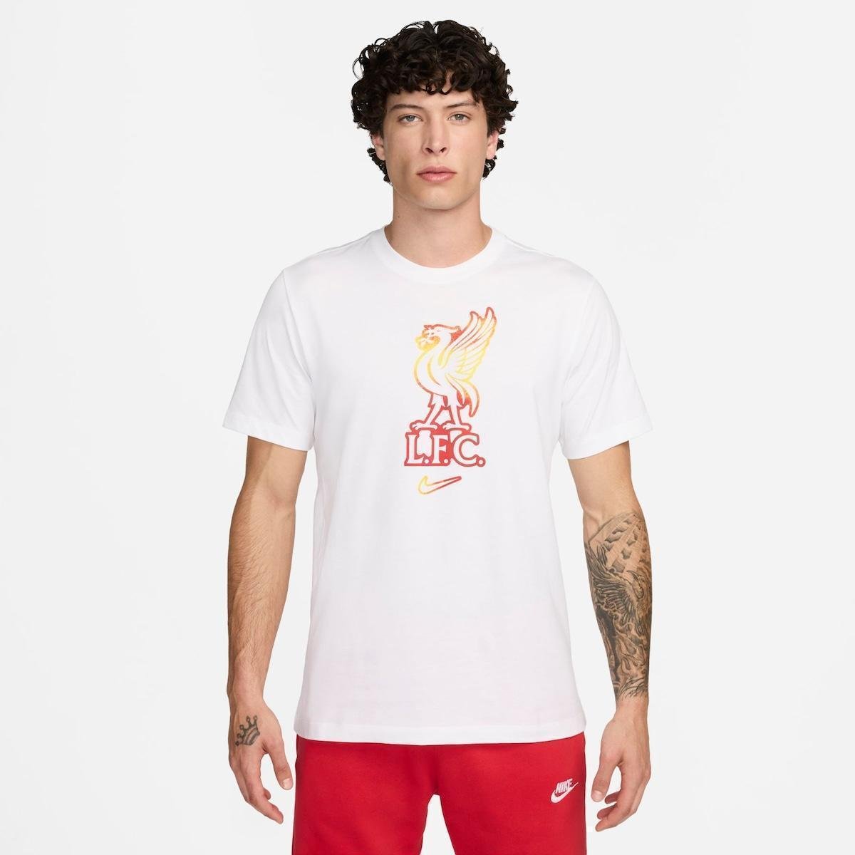 Camiseta Nike Liverpool Crest Masculina Menor preço em Camiseta Nike Liverpool Crest Masculina